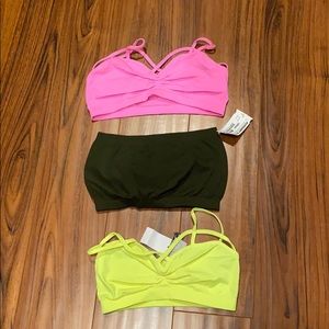 Three bandeau tops